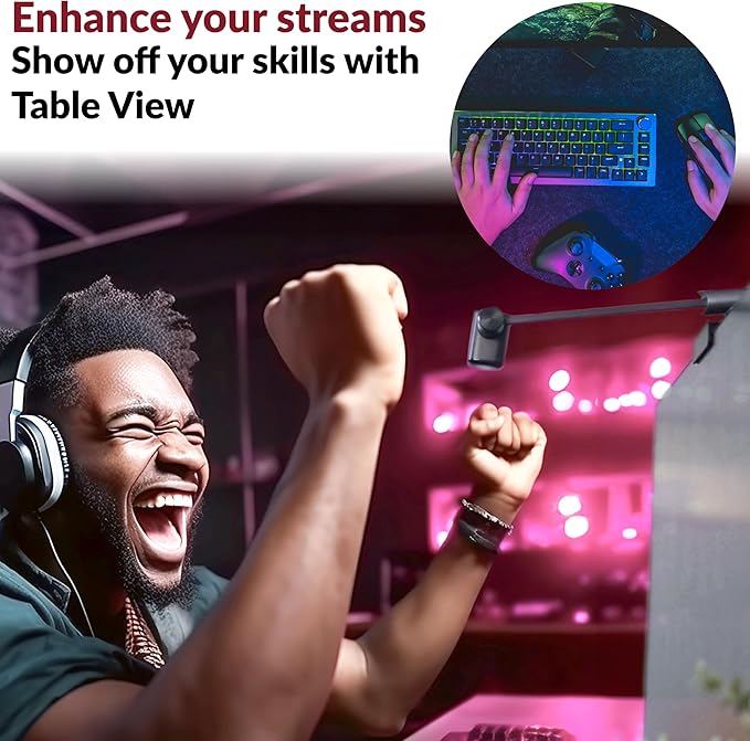 CA Essential Webcam Flex (WC-Flex) – Multi-function HD webcam with three mounting positions Center View for better eye contact Table View for desktop sharing and Traditional View on top of a monitor
