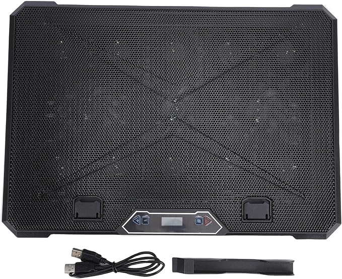 JTLB Gaming Laptop Cooling Pad 8 Levels Height Adjustable 2 USB Ports RGB Lights 12-19 Inch Laptop Cooler with 3C Adapter (13 Fans)