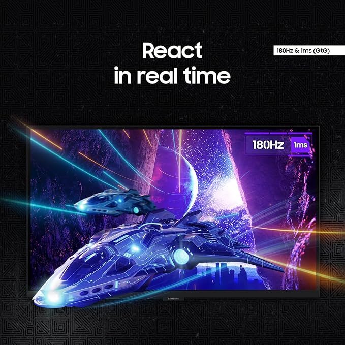 SAMSUNG 27-Inch Odyssey G50D Series QHD Fast IPS G-Sync Compatible Gaming Monitor 1ms VESA DisplayHDR 400 180Hz AMD FreeSync Adjustable Stand Eye Saver Mode LS27DG500ENXZA