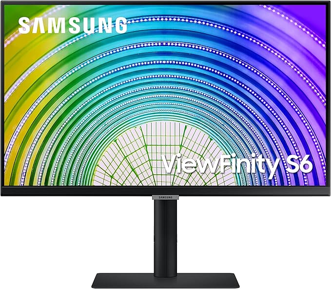 SAMSUNG 24 Inch QHD Computer Monitor 75Hz HDMI Monitor Vertical 1440p IPS Monitor HDR10 (1 Billion Colors) TUV-Certified Intelligent Eye Care S60A (LS24A600NWNXGO)