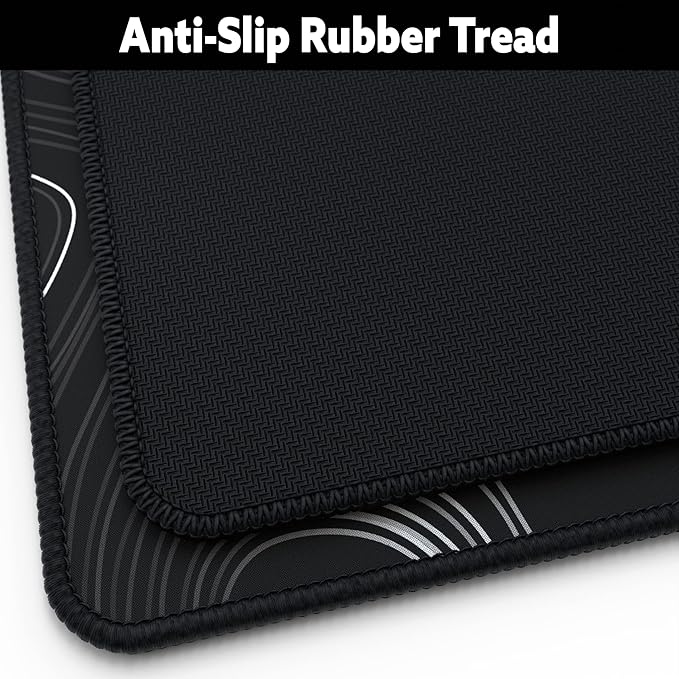 Gamer Boss - Gaming Mouse Pad - 60 x 30 Inches - 4mm Thick with Stitched Edges Non-Slip Rubber Base Premium Cloth Mousepad Desk Mat for Laptop Keyboard Computer &amp PC (Giga Topographic)