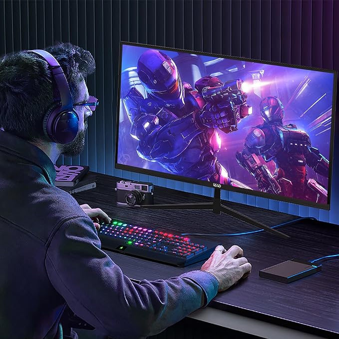 27 Inch 4K UHD (3840x2160) Monitor Dual Mode 4K@60Hz/2K@144Hz IPS Panel Borderless Design HDR400 99% sRGB Work &amp Gaming Monitor for Designers Office and PC Gaming with HDMI Display Port