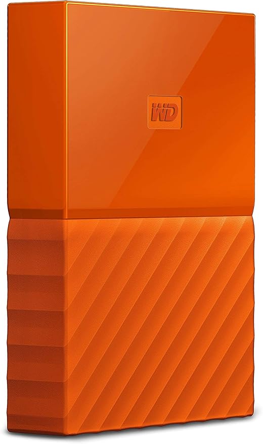 WD 1TB Orange My Passport Portable External Hard Drive - USB 3.0 - WDBYNN0010BOR-WESN