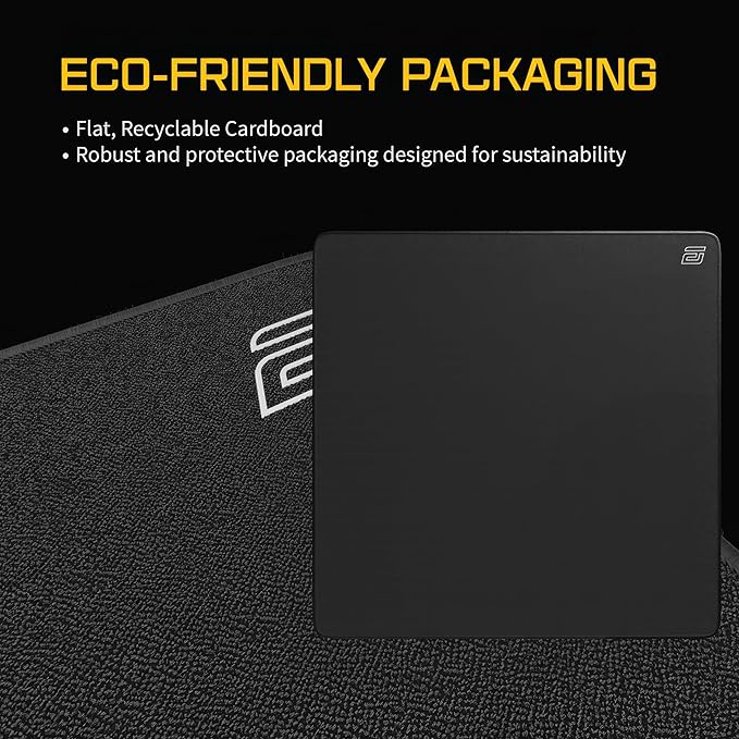 ENDGAME GEAR EM-B Plus Gaming Mouse Pad - 500x500mm 3mm Thick PORON Base Sub-Surface Stitching Eco-Friendly Packaging
