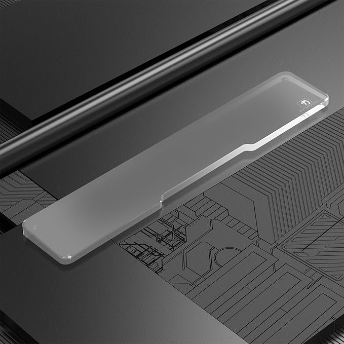 SELORSS Acrylic Keyboard Wrist Rest - Full Size 100% Keyboard- Mechanical Keyboards Ergonomic Palm Rest for Computer KeyboardAnti-Slip BaseWrist Pad for LaptopOffice &amp Home-Easy Typing