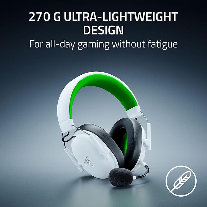 Razer BlackShark V3 X HyperSpeed Wireless Gaming Headset for Xbox: 50mm Drivers - Cardioid Mic - 2.4 GHz Bluetooth - Works with PC Mac Nintendo Switch Smartphone - Long Battery Life - White