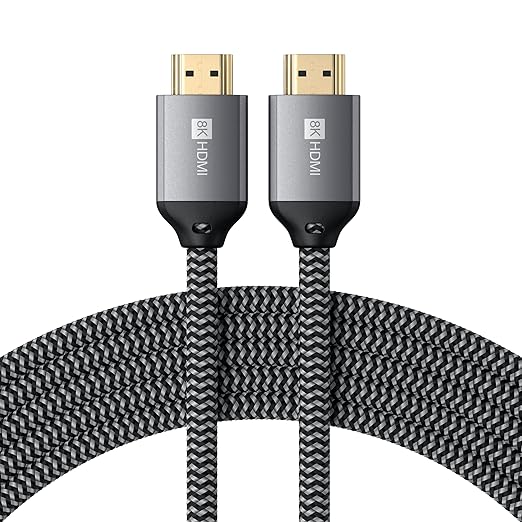 Satechi 8K HDMI 2.1 Cable Supports 8K @ 60Hz and Ultra High Speed 4K @ 120Hz 48Gbps HDMI to HDMI Capable Compatible with iMac Mac mini MacBook Air/Pro M5/M4 Windows and More (6.6 ft/2m)
