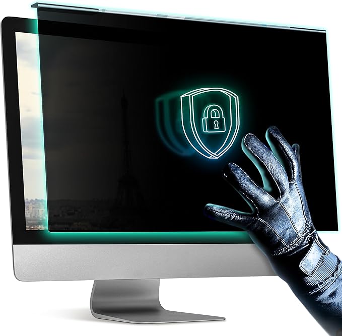 VINTEZ Acrylic 24 Inch Computer Privacy Screen Filter Compatible with 24 inch iMac (2021 2022 2023 2024 M1 M3 M4) - 21.5 x 12.6 (547 x 320mm) - Monitor Frame Hanging Type
