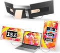 S6 Laptop Screen Extender Monitor Portable 15.6'' Dual Screen Monitors for Laptop Plug and Play FHD 1080P IPS Multi Triple Monitor for 13''-17'' Laptops Compatible with Mac/Wins/Android/Dex