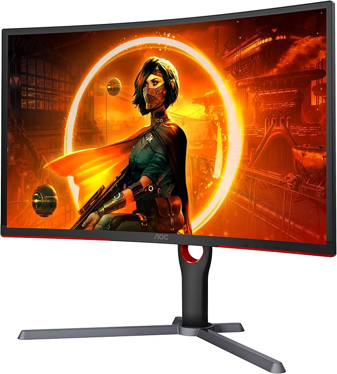 AOC Gaming CQ27G3S Frameless Curved Gaming Monitor QHD 2K 2560x1440 1000R VA 165Hz 1ms FreeSync PremiumBlack (Renewed)