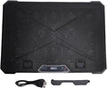 Gaming Laptop Cooling Pad 5 Levels Speed Cooling Fan RGB Lights LCD Display 8 Adjustable Height 2 USB Charging Ports Laptop Cooler for 12in to 19in (14 Fans)