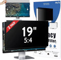 [2-Pack] 19 Inch Privacy Screen for Computer Monitor 5:4 Aspect Ratio Eye Protection Anti Blue Light Glare Shield 19inch Removable Black Blackout Anti Spy Desktop Security Private Filter