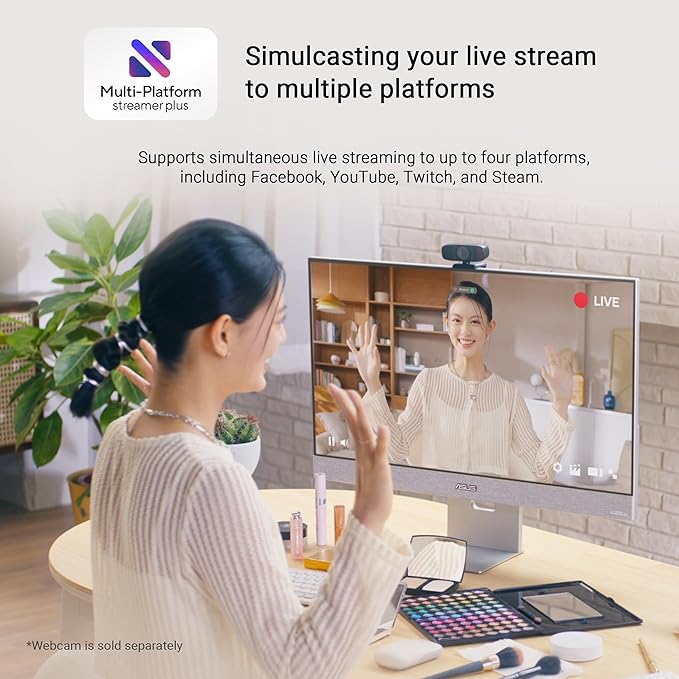 ASUS ZenScreen 27” 4K USB-C Smart Monitor (MS27UC) - UHD (3840 x 2160) IPS 99% sRGB GoogleTV Harman Kardon Speakers USB-C 90W PD USB Hub Wireless Display Netflix and YouTube 3 yr Warranty
