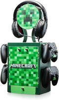 Numskull Official Minecraft Gaming Accessory Locker &amp Storage Stand – Holds 10 Games/DVDs 4 Controllers Headset and Accessories – Durable &amp Compact Organizer – Official Minecraft Merchandis
