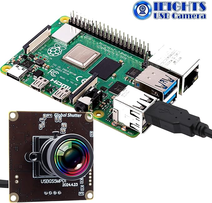 Global Shutter USB Camera Module for Laptop 60fps High Speed PC CAMERA Wide Angle 120degree Low Distortion Lens Webcam Board Mini UVC USB2.0 Lightburn Webcamera for Laser Engraver 5mp 50fps USB Cam