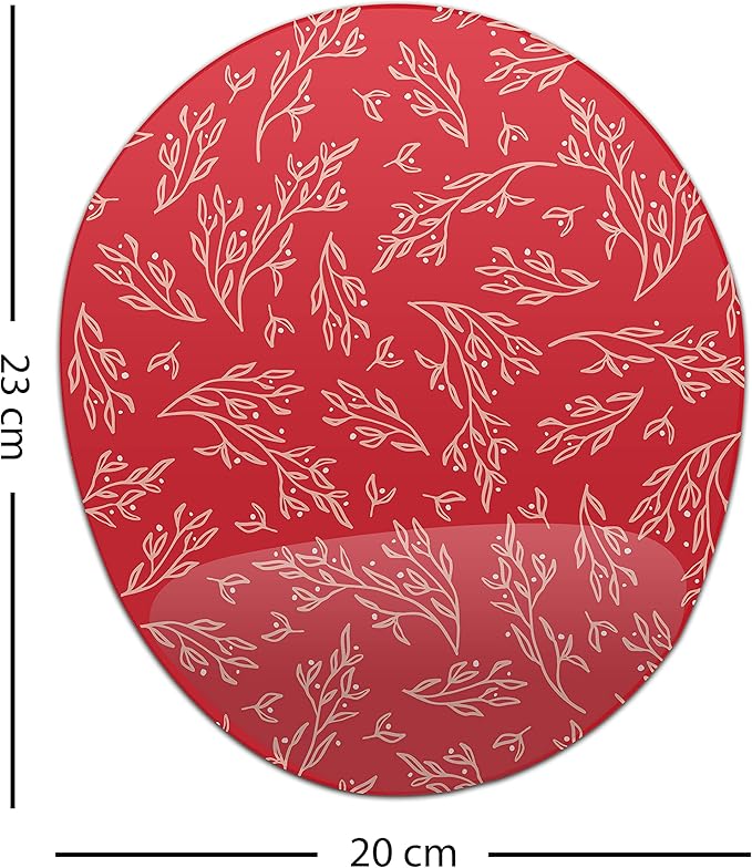 Ergonomic Mouse Pad with Wrist Rest Digital Printed Mouse Mat for Tendon Sheath Problems Non-Slip Base for Office and Home Size: 20 x 23 cm