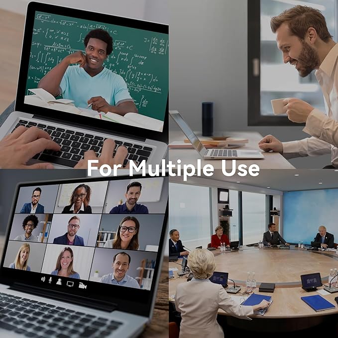 Tenveo 3X Optical Zoom 1080P 60FPS PTZ Conference System with 93°Wide-Angle Lens and MagiCall Bluetooth Speakerphone Video Output via USB 3.0/HDMI/RS485/RS232 Ideal for Large Meetings