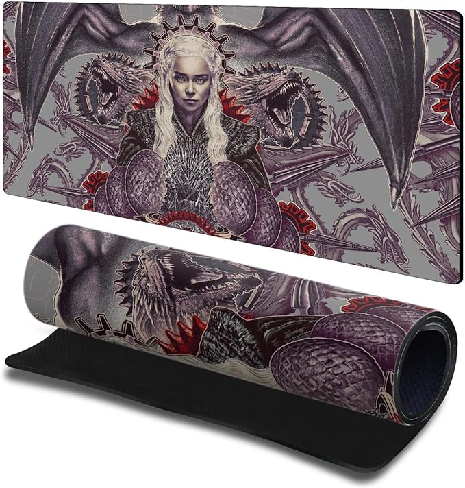 Head Case Designs Officially Licensed HBO Game of Thrones Daenerys Targaryen Graphic Art 23.62 x 11.81 x 0.12 inches (600 x 300 mm) - L Gaming Office Desk PC Keyboard Mouse Mat Pad