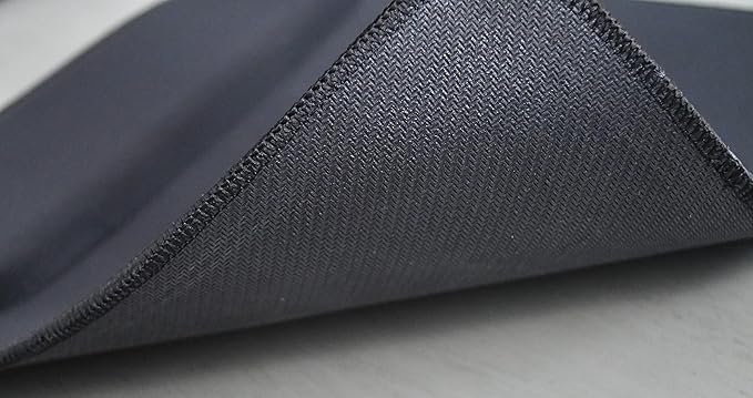 Mouse Pad with Wrist Support - Large (12.6 x 13 inches) Black Cloth Mousepad | Stitched Edges | Non-Slip Rubber Base | Ergonomic Foam Wrist Rest (Large)