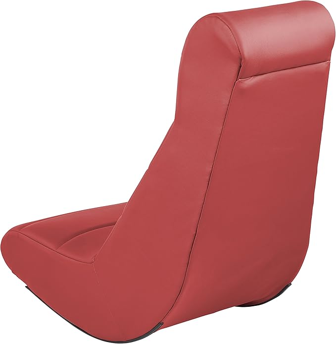 Factory Direct Partners Soft Ergonomic Horizontal Soft Floor Video Rocker - Cushioned Ground Chair Great for Reading Gaming or Watching TV for Kids Teens and Adults - Red 10489-RD