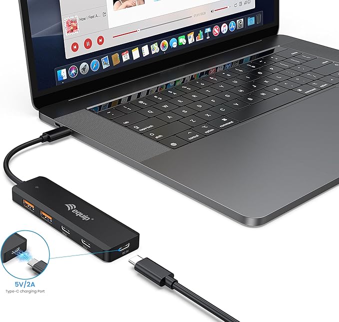 Equip 128966 USB-C 4-Port USB 3.2 Gen 2 (10Gbps) Hub USB-C x 2 USB-A x 2