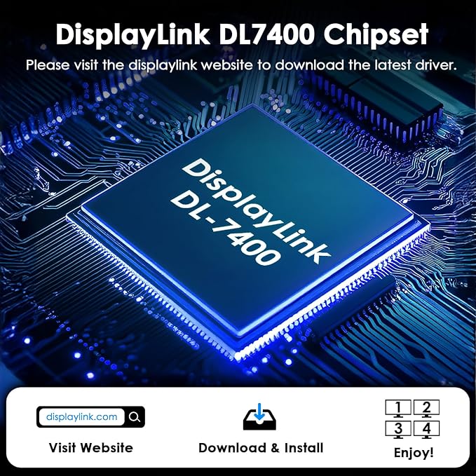 WAVLINK USB 3.0 or USB C to Quad Displayport Splitter Extended Display for Four Monitor with 85W PD Displaylink Adapter 4 DP 4K@120Hz for Apple Mac M1/M2/M3/M4 or Windows 10/11 USB A/C to DP 4K