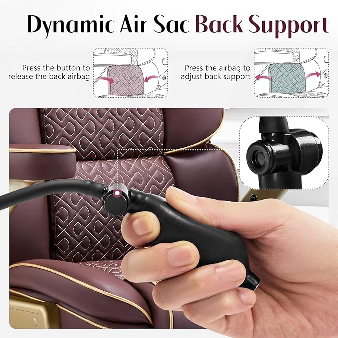 Heavy Duty Executive Leather Chair Big and Tall Office Chair 500lbs with 5D Flip-up Armrests Comfortable Seat Adjustable Lumbar High Back Large Computer Desk Chair for Home Office Brown
