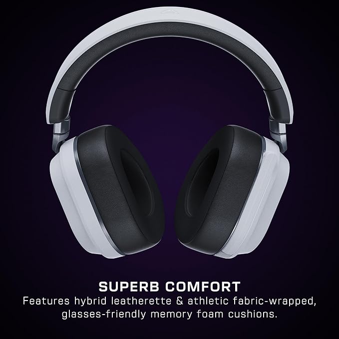 Turtle Beach Stealth 700 Gen 3 Wireless Multiplatform Amplified Gaming Headset for PS5 PS4 PC Mobile – 60mm Drivers AI Noise-Cancelling Mic Bluetooth 80-Hr Battery Dual Transmitters – White