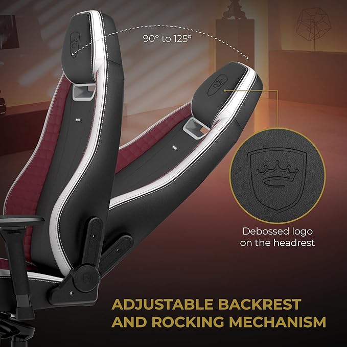 noblechairs Legend Ergonomic Gaming Chair Office Chair with Lumbar Support PU Leather Black/White/Red Edition