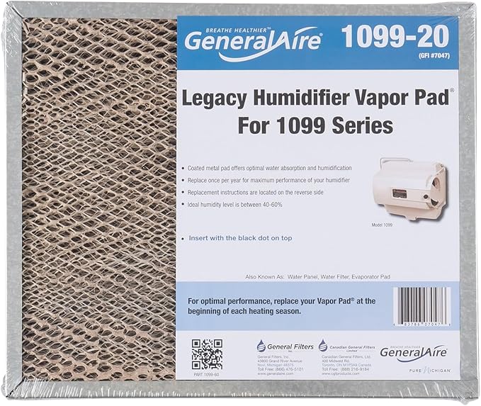 GeneralAire 1099-20 Humidifier Water FilterGray