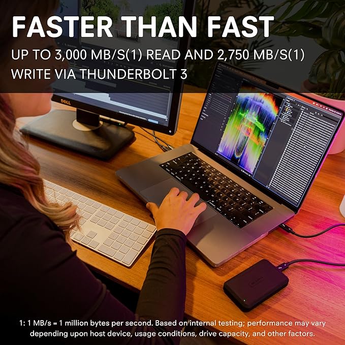 Glyph Production Technologies Atom Pro 2 External NVMe Solid State Drive (SSD) Thunderbolt 3 (4TB)