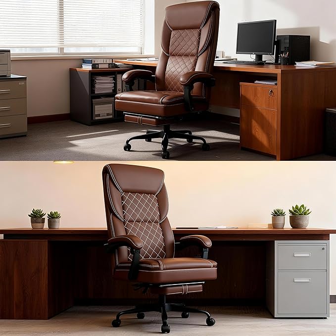 Gaming Chair Office Chair with Inflatable Lumbar Support Ergonomic Comfortable Wide Computer Chair with Footrest and Linked Soft Armrests High Back 3D Enveloping Seat Cushion