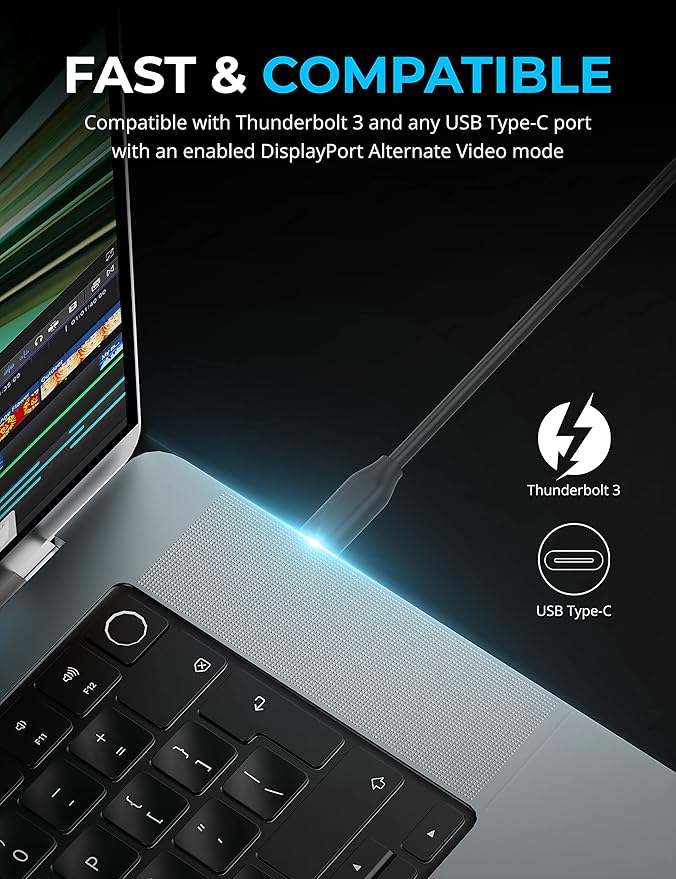 SABRENT USB-C Triple Display Adapter x2 HDMI and x1 DisplayPort (DA-H2D1)