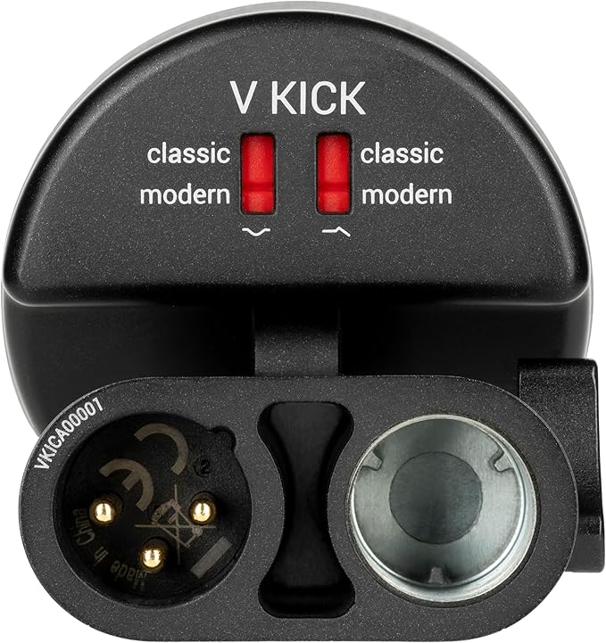 SE ELECTRONICS V Kick Drum Mic - Compact Dynamic Supercardioid Drum Microphone for Kicks with 4 Sound Settings &amp Adjustable Swivel Mount for Precise Positioning - Perfect for Studio &amp Live Use