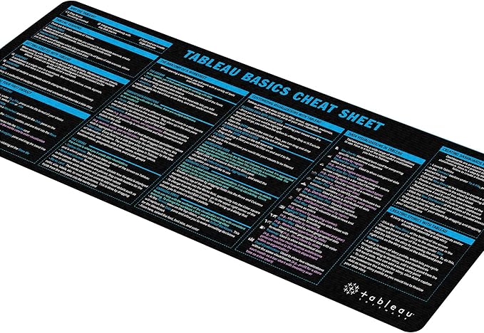 Tableau Shortcuts Cheat Sheet Mouse Pad Mouse Mat Perfect for Analysts Students Office Professionals Essential Computer Accessories for Study Work and Reference Purposes KMH