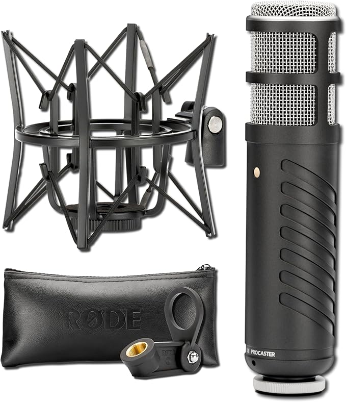 Rode Procaster Broadcast Dynamic Vocal Microphone with Rode PSM1 Microphone Shock Mount