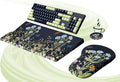 Ospelelf Ergonomic Mouse Pad and Keyboard Stand Wrist Rest Set Memory Foam Comfort Pain Relief for Typing Office Desk Accessories Moonlit Blossoms