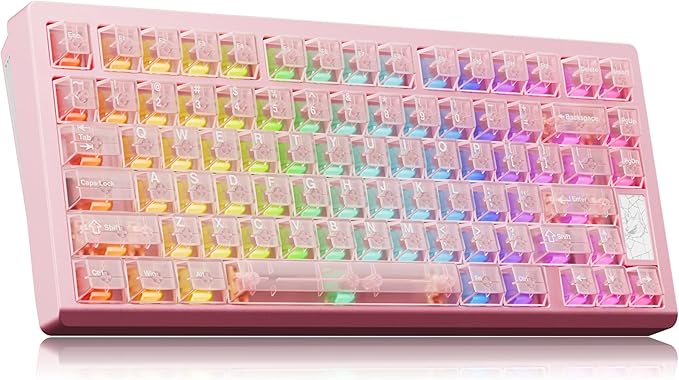 Mechanical Keyboard Chilkey Slice75 HE Gaming Keyboard Wired 75% Hall Effect Magnetic Aluminum Keyboard with WS Flux HE Clacky Switch Rapid Trigger 8K Polling Per-Key RGB Custom PC/Mac Support