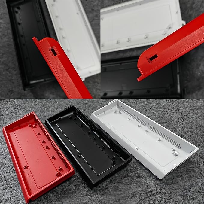 FKZ H60 Aluminum Keyboard Case60% Compact Customized Mechanical Gaming Keyboard Housing Compatible with Wooting60/Win60/GH60/MADLIONS MAD60HE/61Keys Barebones Keyboard DIY (Red)