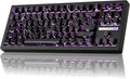 ZORNHER ZH870 Wireless Gaming Mechanical Keyboard80% Black Custom Creamy Sound Keyboard with Shine Though Lightning IMD KeycapsCreamy Sounding Linear SwitchesHot-SwappableRGB Backlit