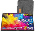 Kado Portable Monitor 15.6'' 1080p 100% sRGB USB-C HDMI Gaming Monitor Ultra-Slim Display Built-in Speakers External Monitor 180° Kickstand Wall/Arm Mount for Laptop PC Phone Mac Xbox PS4/PS5 Switch