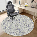 Purple White PU Leather Office Chair Mat for Hardwood Floor Splattered Paint Drops Round Floor Mats for Office Chair Desk Chair Anti Slip Floor Protector for Rolling Chair Abstract Diameter 35.4 in