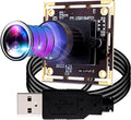 16MP USB Fisheye Camera Wide Angle PC Camera for Computer Raspberry Pi Mini UVC USB2.0 Webcam Board IMX298 USB Security Camera Module 3496p Lightburn Camera for Laptop(170degree Fisheye Lens)