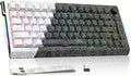 Womier 75% Wireless Mechanical Gaming Keyboard with Topographic StrapQMK/VIA Creamy Keyboard RGB Custom Hot Swappable Key Board PBT Keycaps for Windows &amp Mac - POM Linear Switch(Q75)