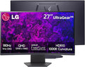 LG 27 QHD Gaming Monitor Ultragear Curved Display 180Hz 1ms 1000R AMD FreeSync HDR10 99% sRGB Black Stabilizer DAS Crosshair FPS Counter HDMI x2 DisplayPort Borderless Design Black