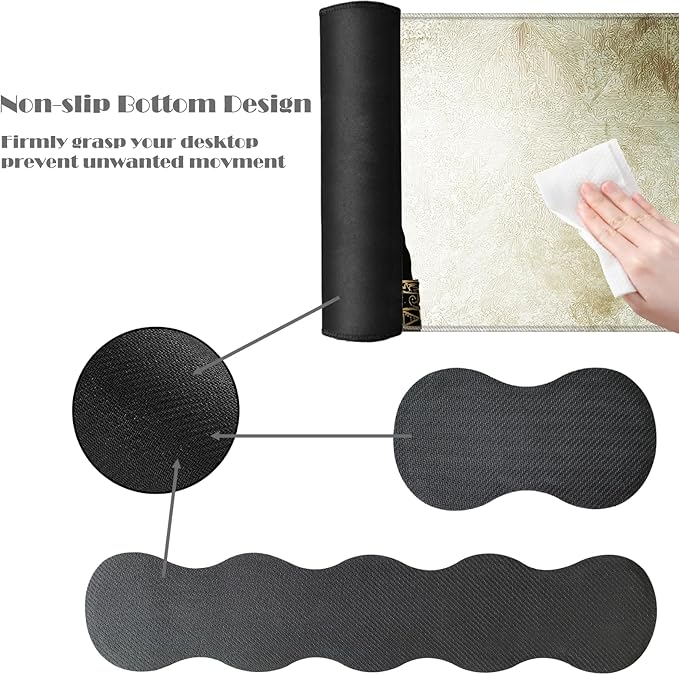 Ergonomic Keyboard Wrist Rest &amp Mouse Pad Wrist Rest SetXL Gaming Desk Mat 31.5x 11.8Non-Slip BaseMemory FoamEasy Typing Pain Relief for Office &amp HomeAfrican Woman Silhouette