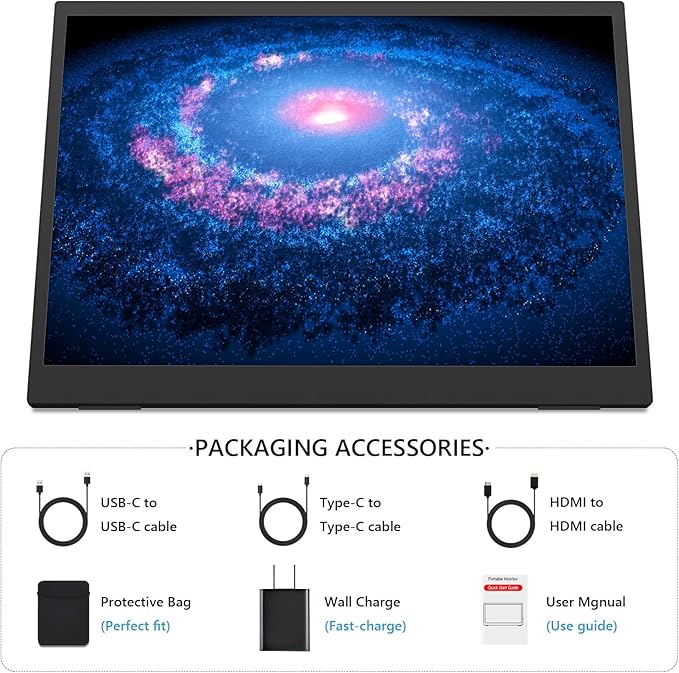4K Portable Monitor 15.6 Inch Screen Extender 3240×2160 UHD 500 Nits 100% sRGB with 45° Adjustable Stand HDMI &amp USB-C Computer Display for Travel Monitor Laptop &amp PC Mac Phone PS4 PS5 Switc