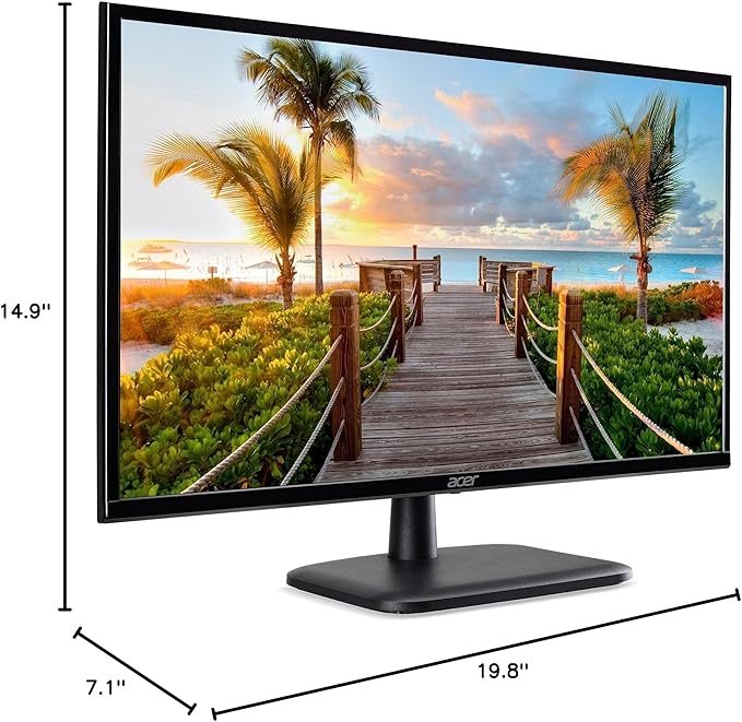 acer EK220Q Abi 21.5 Full HD (1920 x 1080) VA Monitor | 75Hz Refresh Rate | 5ms Response Time | 1 x HDMI &amp 1 x VGA Port (HDMI Cable Included)