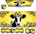 Ergonomic Keyboard Wrist Rest &amp Mouse Pad Wrist Rest SetXL Gaming Desk Mat 31.5x 11.8Non-Slip BaseMemory FoamEasy Typing Pain Relief for Office &amp HomeCow with Sunflower Crown