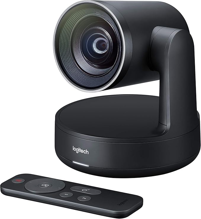 Logitech 960-001226 Rally - Conference camera - PTZ - color - 3840 x 2160-1080p 4K - motorized - USB 3.0 - H.264 (Renewed)